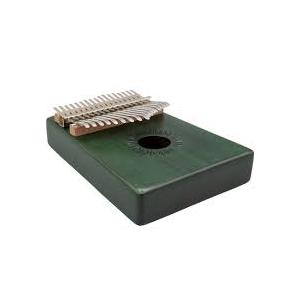 MECCANIXITY 21 Keys Thumb Piano, Green Mini Portable Finger Piano Maple Wood Sun Pattern with Protective Bag, Tune Hammer, Sheet Music Study Instruction for Gift Adults Beginners