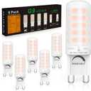 BAOMING G9 LED Bulb Dimmable 3W, 40 Watt T4 G9 Halogen Equivalent, 2700K Soft Warm White, 120V No-Flicker, Chandelier Lighting 420LM (6 Pack)