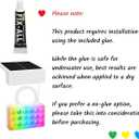 Vangue Solar Pool Lights, Solar Powered LED with IP68 Waterproof, 16 Colors, 7 Brightness Levels, and Timer for Swimming, Inground and Above Ground (Solar Pool Lights 2 Pcs)