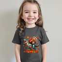 Funny Thanksgiving Shirts for Kids Toddler Boys Girls Turkey Pumpkin Graphic T-Shirt Clothes Tops Tee 2-8 Years (Black)