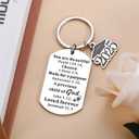 KINMES College Graduation Gifts for Her, Class of 2025 Keychain Inspirational Christian Keychain, Master Degree Phd Graduation Gifts for Her Girls Daughter