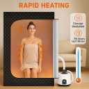 Upgraded Sauna Box, Portable Sauna for Home, Infrared Sauna for Relaxation, Portable Sauna with Upgraded 3L 1200W Steamer, Folding Chair, Black