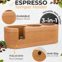 SIRCLES Espresso Tamping Station 58mm - Premium 3-in-1 Espresso Tamper Station, Distributer and Portafilter Holder - Espresso Organizer Station