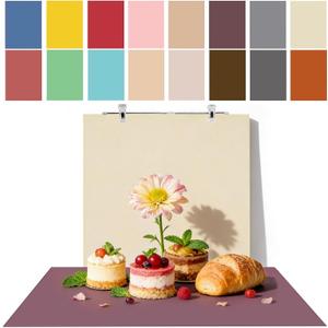 8PCS 16Patterns Product Photography Backdrops: Flat Lay Seamless 34x23in Macaron Paper Props - Tabletop Photo Backdrop Shoot for Jewelry Cosmetics Food, Large