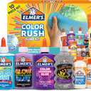 Elmer's Color Rush Slime Kit, Includes Liquid Glue, Activator, Makes Color Changing, Glow in The Dark, Butter Slime and More, 10 Piece Set - Perfect for Parties, Gift, Activity Time