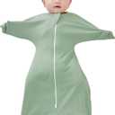 ZIGJOY Baby Transitional Swaddles for Newborns: 0.5 Tog Arms Up Sleep Sack 3-6-12 Months Soft Cotton Shark Fin 2 Way Zipper