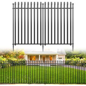 10 Panels No Dig Decorative Garden Fence, 32in(H)22ft(L) Heavy-Duty Rustproof Metal Panels, Outdoor Dog Barrier for Yard & Patio, Landscape, Border| Portable Temporary Fencing