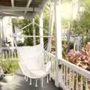 SELEWARE 2 Pcs 85" Hanging Swing Chains, 1000LB Capacity Stainless Steel Hanging Chains with 4 Carabiners, Hanging Chair Hardware for Kids Tree Swings, Hammocks, Punching Bags & Indoor/Outdoor Gym (Black)