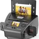 Digital Film & Photo Scanner, Slide & Negative Scanner Convert Negatives & Slides 35mm/135 Film, Business Card, Photo to 22MP Digital Photos, 4GB SD Card Included (Grey)