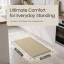 Anti Fatigue Kitchen Mats for Floor | Padded Kitchen Rugs | Non Slip, Cushioned Standing Desk Mat | Waterproof Floor Mat for Home and Office | 17.3" x 28" X 0.47", Beige, 1-Pack | More Dcor
