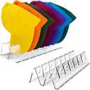 2 x 2 PCS Hat Organizer for Baseball Caps,Hat Stand, No Assembly, Clear Hat Holder for 14, Ideal for closet organization, Acrylic display rack suitable for bedroom, vanity, and wardrobe storage.