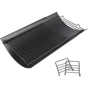 Uniflasy 23.62" to 35.43" Adjustable Ash Pan Replacement for Chargriller 5050 1224 5072 5650 1324 2121 2222 2123 E1224, Fit Oklahoma Joes Charcoal Grills, Royal Gourmet, Charbroil Replacement Part