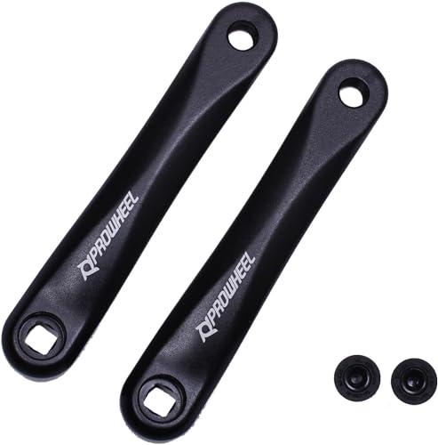 PROWHEEL Ebike Crank Arm Available in Square Hole,140MM/152MM/160MM/165MM/170MM/175MM Black Bike Crank Arm for Electric Bike,Mid Mounted Motor,Torque(1 Pair)