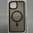 Miracase Magnetic for iPhone 13 Case 6.1 inch (Compatible with MagSafe)with 2X Screen Protectors Military-Grade Protection, Anti-Fingerprint Translucent Matte Phone Case Cover, Black