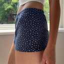 Womens Y2K Pajama Shorts Low Waist Striped Floral Lounge Boxers Pj Bottoms Comfy Sleep Shorts (Blue, S)