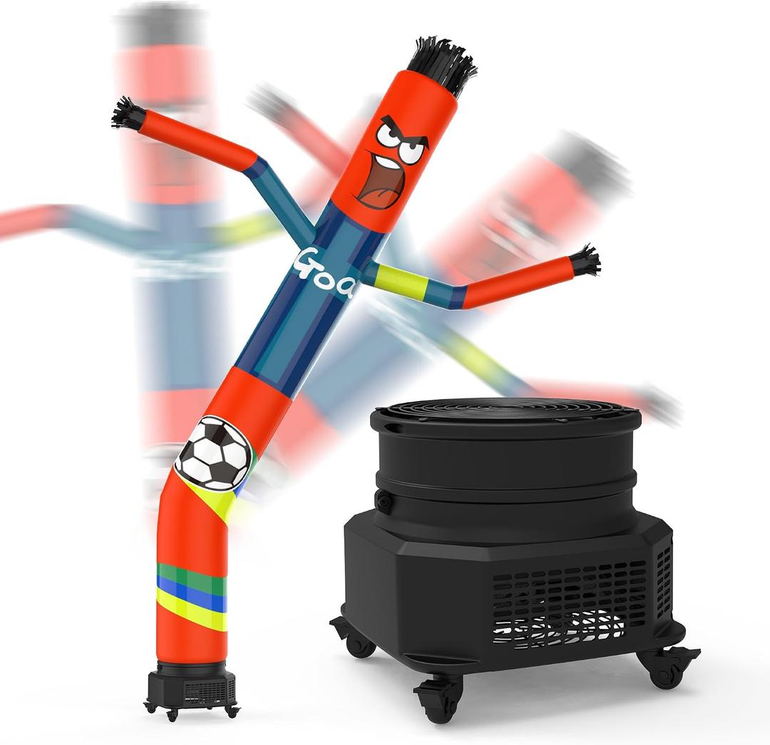 Inflatable Tube Man with Blower Fan 12 inch, 10 ft Wacky Soccer Men Inflatable Tube Guy for World Cup Decorations/Commercial Activities/Outdoor Decoration