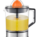 Elite Gourmet ETS740 BPA-Free 40-Watt Electric Citrus Juicer with 2 Cones, Compact, Large Volume, Pulp Control, Oranges, Lemons, Limes, Grapefruits with Easy Pour Spout, 1.2L, Black/Stainless Steel