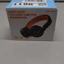 AILIHEN I35 Kids Headphones for School with Mic, 93dB Safe Volume, Orange