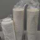 GUSTO [50 Sets - 12 oz. Disposable White Coffee Cups with White Lids- To Go Paper Hot Cups (Formerly Comfy Package)