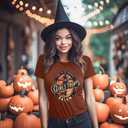 Halloween Shirt Salem Witch Shirt: Women Girls Trip Salem Tshirt Funny Halloween Tees (Brown, M)