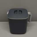 Blue Ginkgo Kitchen Compost Bin [5L / 1.32 GAL]  Filter-Free, Odor-Tight Countertop Food Waste Pail with Handles (Made in Korea, Gray)