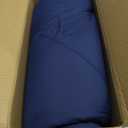 Amazon Basics Soft Reversible Lightweight Microfiber Comforter, Washable, Warm All Season Blanket, Full/Queen, Navy/Sky Blue