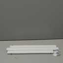 Oval Closet Rod for Hanging Clothes 18 to 40 Inch Adjustable Closet Rods 1 inch Diameter With End Supports White Poles Bar Closet Rod Expandable for Wardrobes