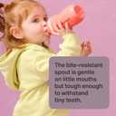 Tommee Tippee Insulated 9oz Sporty Spout Toddler Water Bottle, No Spill, Sippy Cups for Toddlers 1-3, Two-Piece Valve Helps Stop Spills, Yellow & Purple, BPA Free, Pack of 2