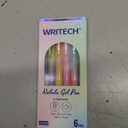 WRITECH Gel Pens Fine Point: Nebula Pen Set 0.7mm Black Ink Retractable 6ct Medium Point Smooth Writing with Aesthetic Gradient Color Barrel for Journaling Note Taking Silent Click No Smear