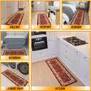 Ottomanson Hallway Runner Rug 20" x 53" Non Slip Oriental Area Rugs Easy to Clean Laundry Rug Runner Durable & Pet Friendly Floor Carpet Runners for Hallways Entryway Living Room Kitchen, Red