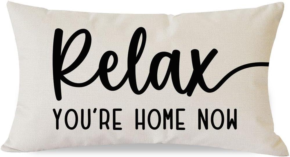 PANDICORN Decorative Throw Pillow Covers 12x20 Inch Relax Home Natural Outdoor Rustic Farmhouse Lumbar Pillow Decorative Throw Pillows Cases Cushion Covers Decorations for Porch Room Couch Sofa Decor