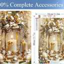 3 x JFYHAB Candle Diamond Art Kits for Adults, Christmas Diamond Painting Kits for BeginnerCandle DIY 5D Full Drill Diamond Dots Crafts for Home Wall Decor Gifts 12x16 Inch