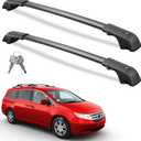 Wonderdriver 300lbs Lockable Roof Rack Cross Bars Compatible with Honda Odyssey 2011-2017 (with Raised Side Rails), Heavy Duty Aluminum Roof Rails Crossbars Cargo Canoe Black Rooftop Cargo Carrier