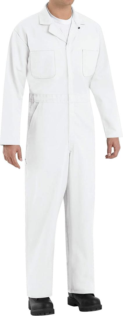 Red Kap mens Twill Action Back Coverall (40 Tall, White)