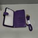 iCoverCase for Samsung Galaxy A52 5G Wallet Case with Card Holder for Women, Crossbody Lanyard Strap Kickstand PU Leather Case with Zipper Pocket Credit Card Slots Cover (Purple)
