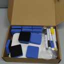 Affrolling 12 Sets Small Whiteboard Dry Erase Boards 5" x7'' Mini Double Sided Dry Erase Lap Boards with Markers Erasers Pen Holders Personal Whiteboards for Students Classroom Teacher