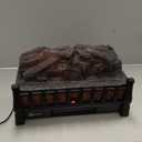 Electric Fireplace Logs Inserts Heater with Infrared Remote Controller 5 Flame Brightness 24 H Timer Overheating Protection for Home and Office Decor Black