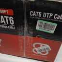 DRIPSTONE CAT 6 Direct Burial Bulk Ethernet Cable 500ft, Solid CCA (Black)
