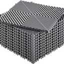 VEVOR Interlocking Drainage Mat, 12 x 12 Modular Interlocking Cushion, 12 Pcs Splicing Drainage Mats, Non-Slip Gray PP Drainage Floor Tile and Shower Mat, for Garage, Garden, Kitchen & Outdoor, Grey, 12 pieces