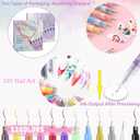 12 Colors Nail Art Pens Set, 0.5mm Fine Tip Acrylic Nail Art Markers for Kids Adults, Portable Nail Art Pens for Painting Nails, Quick Dry Waterproof Nail Polish Pens, Manicure Tools for Home Nail DIY