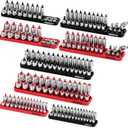 SEDY Socket Holder Tool Tray Organizer: 8-Piece Socket Storage Organizers Set for Toolbox Tools Trays Drawer 1/2 3/8 1/4 Inch Drive Socket Holder, 85003