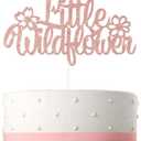 Little Wildflower Cake Topper - Wildflower Baby Shower Decorations - A Little Wildflower is on Her Way Baby Shower Rose Gold