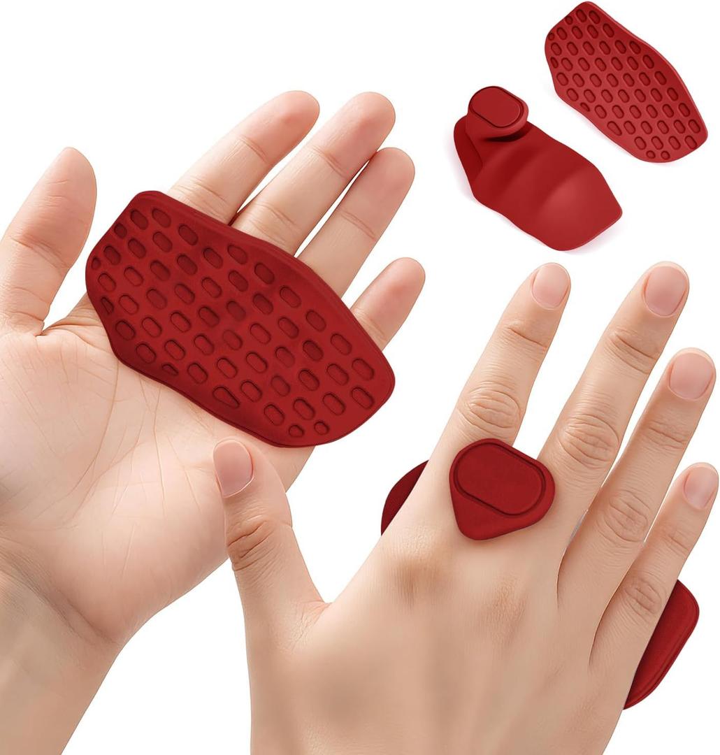 2 x HUAFA Anti-Slip Workout Grips, Gym Grips Weight Lifting Grips Pads, Ergonomics Weight Lifting Gloves for Men Women Deadlift, Fitness Training and Exercise, Gym Grips Pads for Palm Protection
