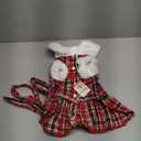 Sebaoyu Dog Sweater Dress, Winter Cute Warm Fleece Dog Sweater Dresses for Small Dogs Girl, Chihuahua Yorkie Soft Pet Doggie Coat Clothing Flanne Lining Cat Apparel (Red, M)