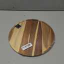 11.5 Inches Candle Holder Tray Home Decor, Round Wood Tray for Coffee Table, Small Wooden Serving Decorative Trays for Home