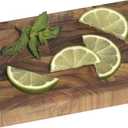 Lipper International 7217 Teak 6" End Grain Cutting Board with Cut Out Handles