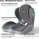 Ergonomic Seat Cushion with Lumbar Support (Grey)