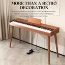 KUMENG Digital Piano 88 Key Semi Weighted Keyboard, Electric Piano, Brown