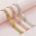 VISOOM Gold Iwatch Bands Compatible With Apple Watch Bands 38/40/41/42/44/45/46mm Women - Thin Metal Dressy Luxury Cute Designer Apple Watch Series 11 10 Se 9 8 7 6 5 4 3 2 1 Bracelet Bands for Women