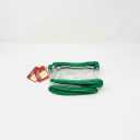 2 x clear vinyl cosmetic pouch with green trim